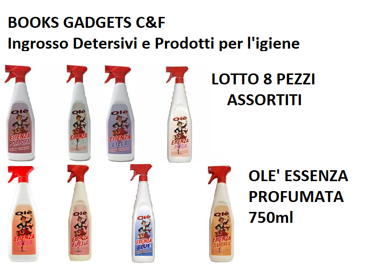 8 pz Assortiti Olè Essenza Spray 750ml Deterge Spolvera Profuma Desodorizza
