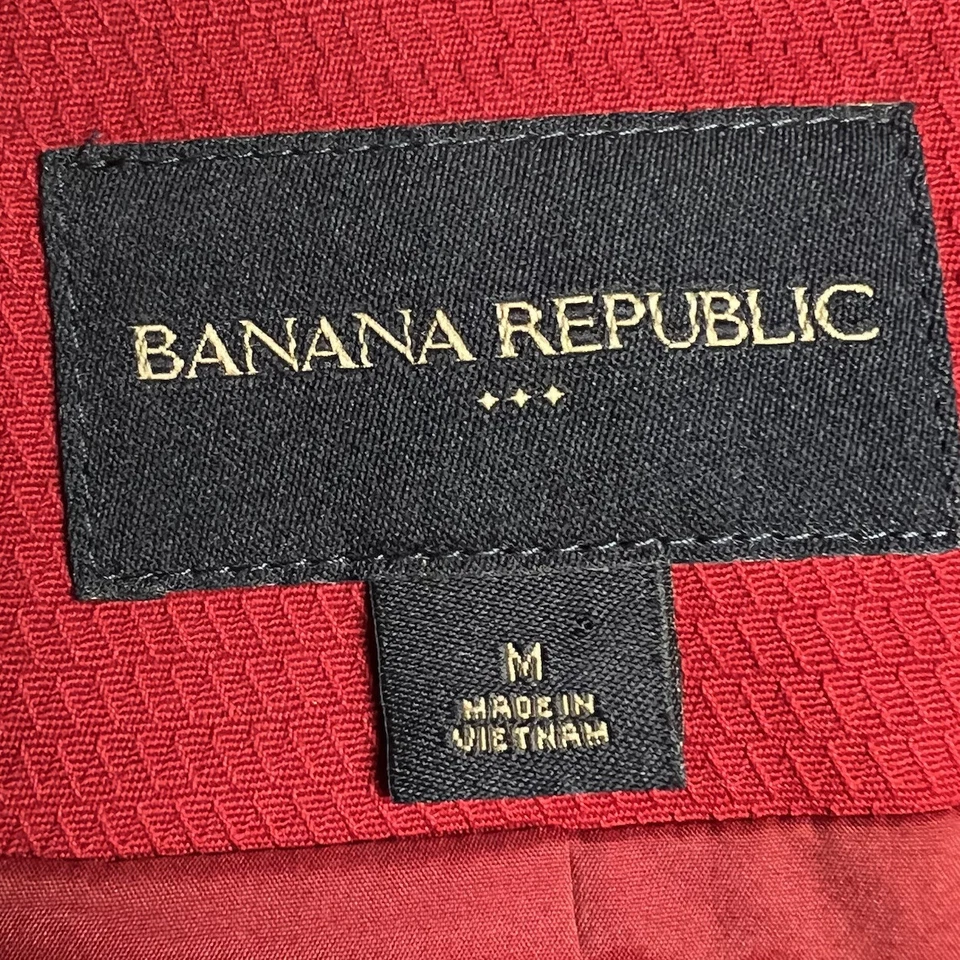 Chaqueta Blazer Banana Republic Mujer Talla M Rojo 3 Botones Foto 3 de 4