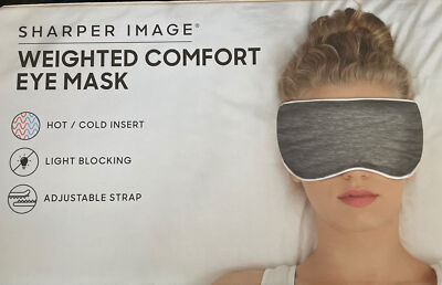 Sharper Image Weighted Comfort Eye Mask, Light Blocking, Hot Cold Insert NEW