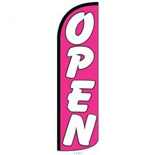 Open Swooper Flag Only Windless 3' Wide Sign Banner Pink White
