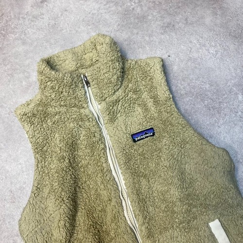 Patagonia Los Gatos Sherpa Fleece Gilet Womens Small Y2K Vest Jacket, Beige - Picture 3 of 9