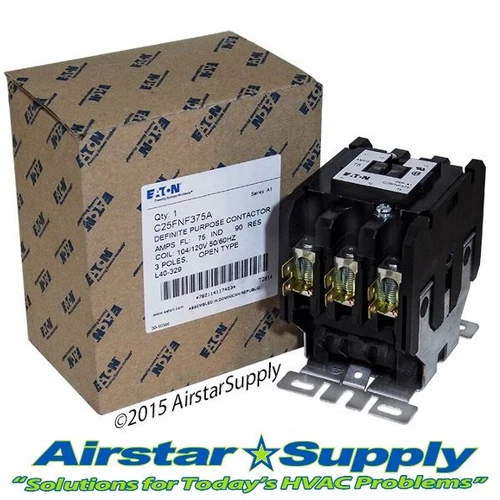 C25FNF375A Eaton / Cutler Hammer Contactor - 75 Amp  3 Pole  110-120V Coil