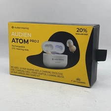 Audien ATOM PRO 2 Wireless Rechargeable OTC Hearing Aids