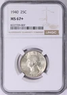 1940 Washington Quarter NGC MS67+