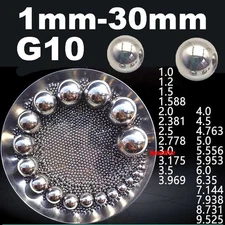 G10 Grade Solid Steel Ball High Precision Bearings Balls Diameter 1mm/1.2mm-30mm