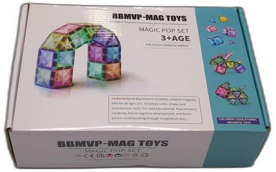 #ad BBMVP Magnetic Building Tiles 120 PCS Magnets Stacking Kids Toys STEM Sensory $15.99