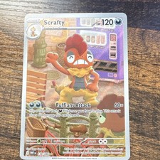 Pokémon Scrafty Sv: White Flare Holo Illustration Rare 120 HP 60× Card 139/086