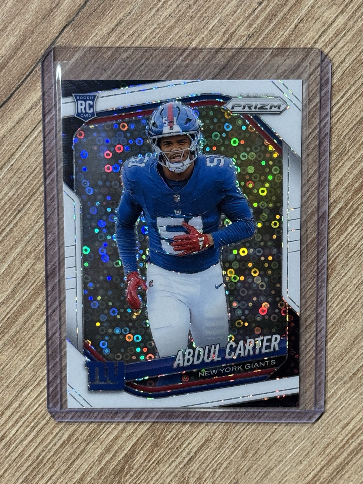2025 Panini Prizm Abdul Carter White Disco Prizm #394 New York Giants