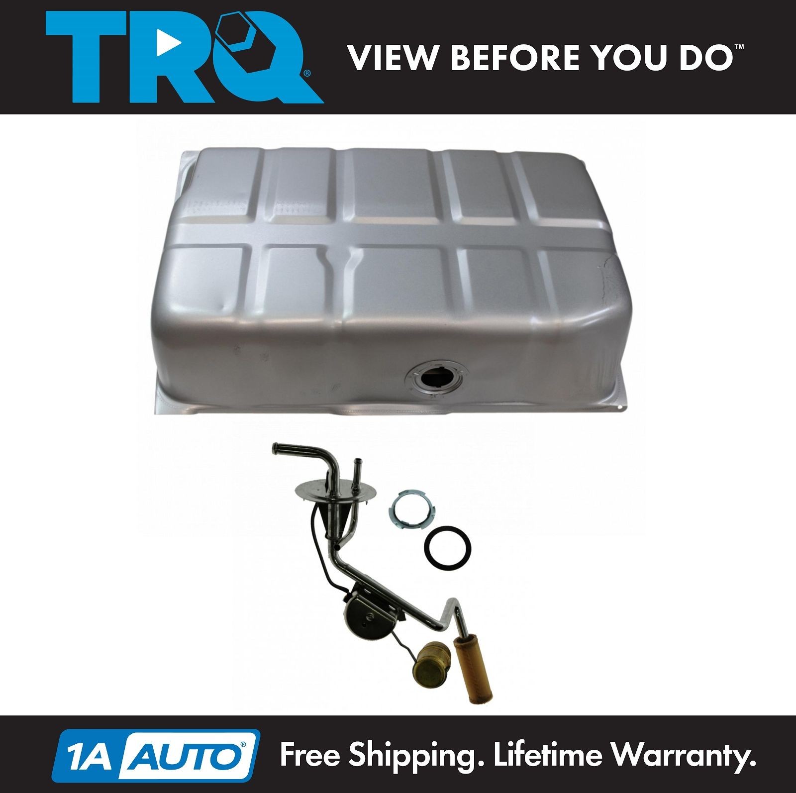 TRQ Fuel Gas Tank & Sending Unit Kit w/ Front Vents 3/8 Line