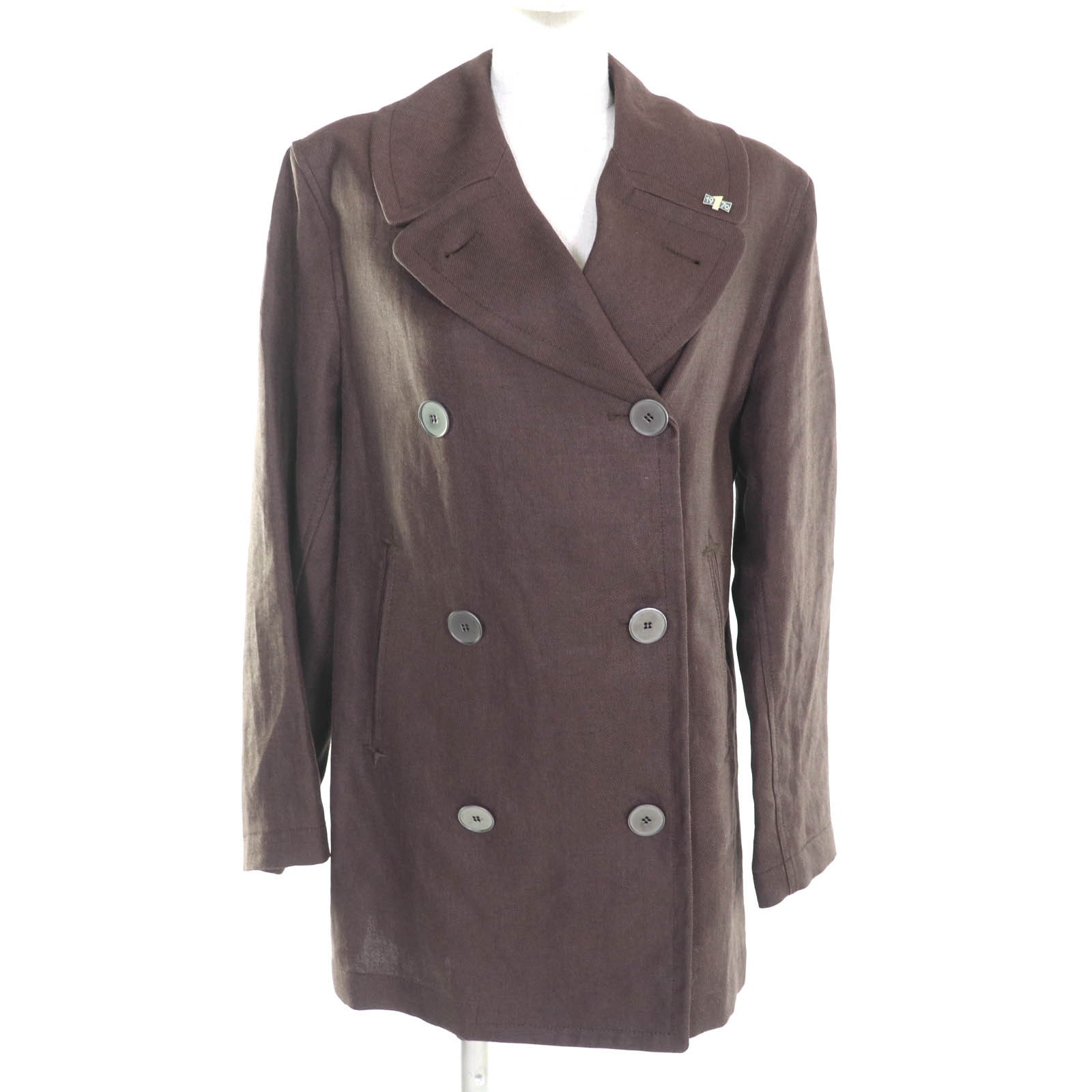 HERMES Jacket Brown linen Women 36