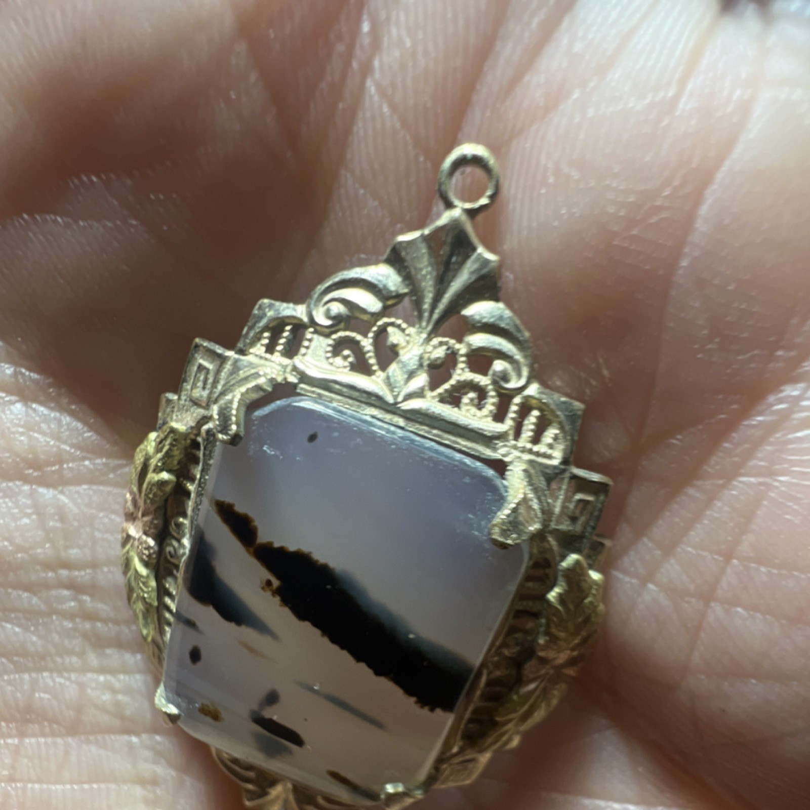 Multicolor Moss Agate Cabochon Statement Rectangu… - image 4