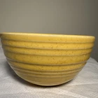 VINTAGE McCOY POTTERY MIXING BOWL MUSTARD YELLOW RIBBED DESIGN BEEHIVE RINGWARE