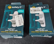  2 Safety 1st HS289 Plastic White Unique OutSmart Lever Handle Lock