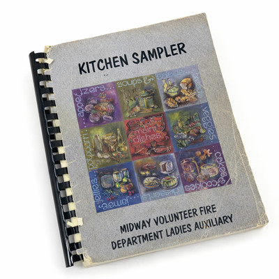 Kitchen Sampler Cookbook Midway Volunteer Fire Dept Ladies Auxiliary Spiral VTG
