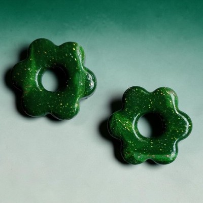 Konvolut 5 Paar Blumen Pampillen Polymer austauschbar leicht Handarbeit