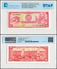 Peru 10 Soles de Oro, 1972, P-100c.1, UNC, Authenticated