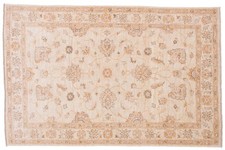 Afghan Chobi Ziegler Rug Hand Knotted 120x180 Beige Oriental Wool