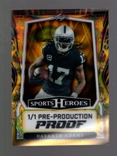 2025 Leaf Sports Heroes Davante Adams Pre-Production Lava Yellow /1