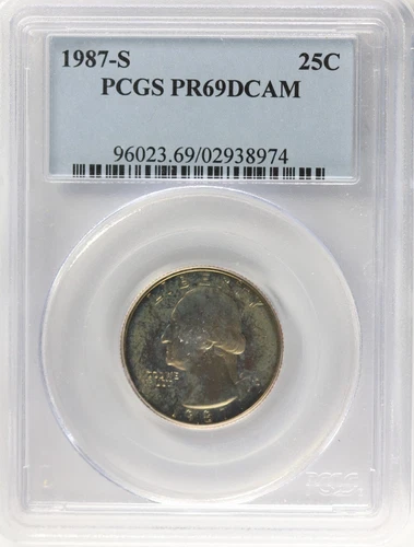1987 S Washington Quarter PCGS PR69 DCAM