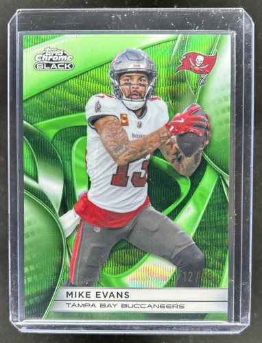 2025 Topps Chrome Black Mike Evans Green Wave Refractor #/99 Buccaneers