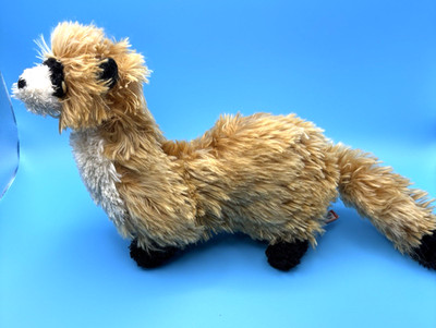 Douglas Long Haired Ferret Plush Animal Brown Black Footed Cuddle Cute Toy 8''