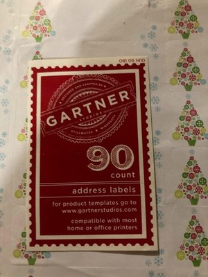 New!! Gartner Studios Winter Christmas Holiday Envelope Label Stickers 90 pc