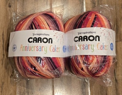 Caron Anniversary Cakes Yarn/Berry Ripple/Limited Edition 35.3 Oz. Lot Of 2 