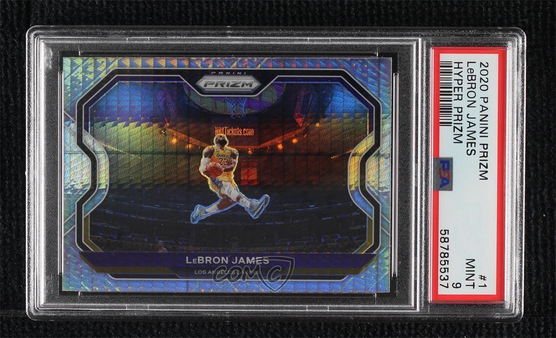 2020-21 Panini Prizm Hyper Prizm LeBron James (Kobe Tribute) #1 PSA 9 MINT 1kc0