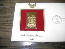 1995 Fall Garden Flowers Aster Gold GOLDEN Replica Cover FDC STAMP