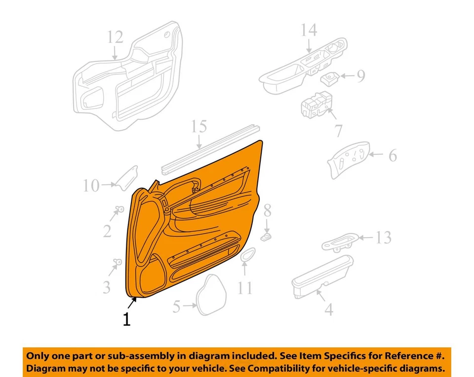适合 2001 - 2005 雪佛兰 IMPALA TRIM ASM FRT S/D 右握 *NEUTR 10354261 - 全新原始设备制造商 — 第 2/3 张图片