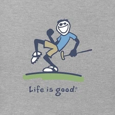 3XL NWT Men's Life Is Good Pump Putt Jake Golf Golfing Gray SS Crusher Tee