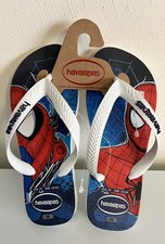 Havaianas Spider-Man Flip Flops Sandals Slippers Size 2Y Kids Unisex Marvel