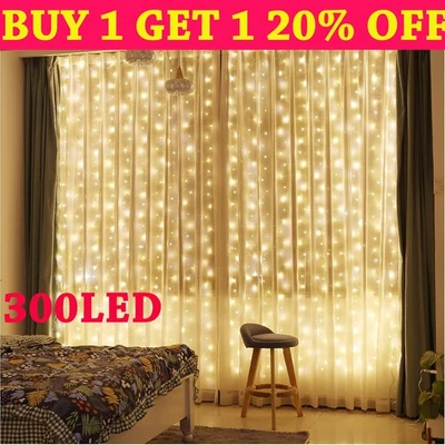 5A-HOME LED Star Fairy String Lights Curtain Window Christmas Party Wedding Xmas Decor