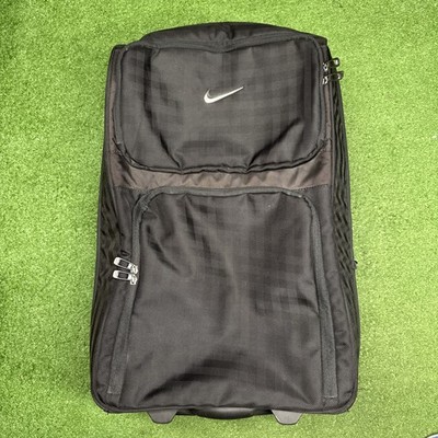 Nike 2 Wheel Suitcase Carry On Roller Bag 22  Black NICE Rare Luggage Travel