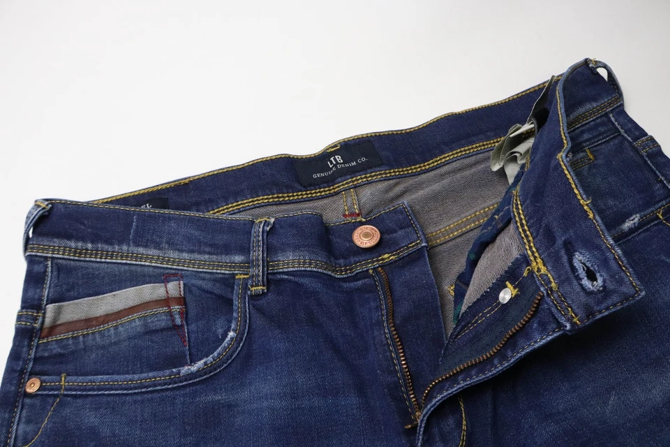 LTB Dariel Low Rise Super Skinny Jeans Men's W33/L32 Faded Whiskers Distressed - Image 4 of 4