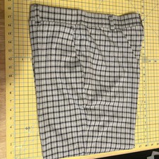 EUC Lands End Sport Knit Tapered Leg Pant Size L Petite 14-16 Grey/Black Pockets