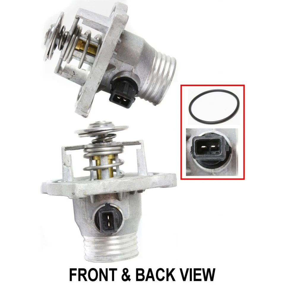 For BMW 740iL 1996-1998 Engine Coolant Thermostat and Housing Assembly | Metal — 第 3/4 张图片