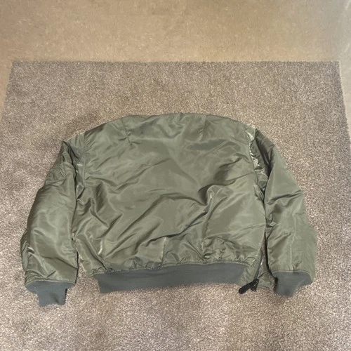 Alpha Industries MA-1 Men's Bomber Jacket Nylon Lined Green/Orange XXXL image 5