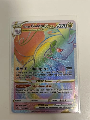 Hisuian Goodra VSTAR (Secret) 202/196 Swsh11: Lost Origin Holo - NM PACK FRESH
