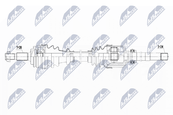 Nty Antriebswelle NPW-PE-019 FüR 308 Peugeot 2 Sw Thp 110 130 Vti Bluehdi 100-image