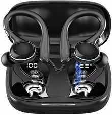 Bluetooth 5.3 Sport Earbuds 48H Playtime IP7 Waterproof Earhooks Stereo Sound HD