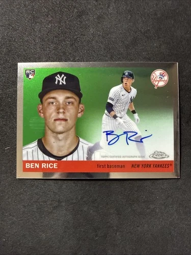 2025 Topps Chrome Platinum BEN RICE Base AUTO Rookie RC Yankees CPA-BR