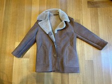 Vintage SHEARLING Coat Jacket 44 Sawyer of NAPA Suede