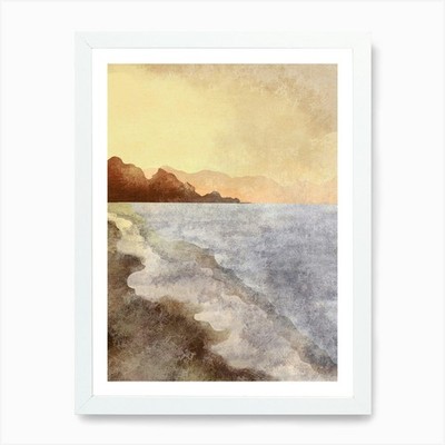 Sunset At The Beach 46 Art Print Framed Wall Art Poster Canvas Print Picture