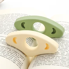 Book Page Holder, 2 Pack Breathable Silicone Thumb Page Holder for Reading, I...
