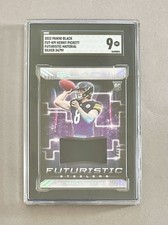 2022 Panini Black Kenny Pickett Rookie Futuristic Material Silver #'d/99 SGC 9