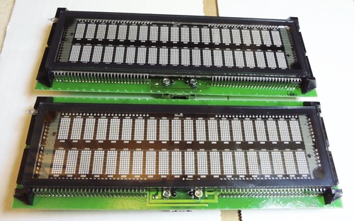2Pcs Vintage IBM Futaba M202LD01BA 2x20 Vacuum Fluorescent Display Modules