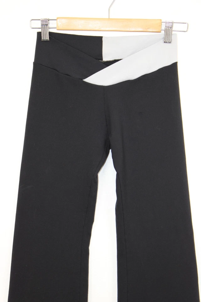 VTG Y2K Bia Brazil Super Low Rise Flare Black Legging Athleisure Yoga Pants O/S - Image 2 of 4