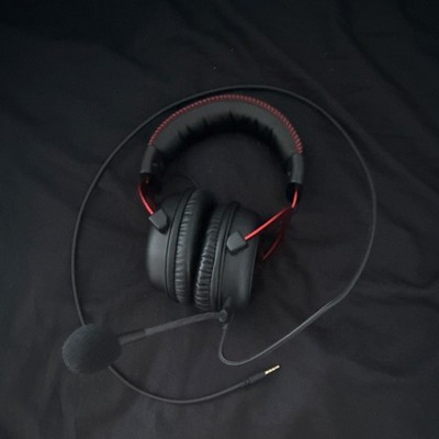 HyperX Cloud II Gaming Headset Black Red Virtual Surround Sound Noise Cancellat 