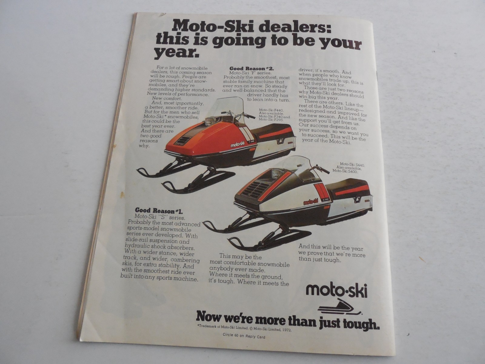 Snow Goer Trade snowmobile dealer magazine Sept. 1972 vintage Speedway Moto-Ski